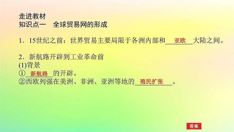 新教材2023版高中历史第四单元商路贸易与文化交流第十课近代以来的世界贸易与文化交流的扩展课件部编版选择性必修305