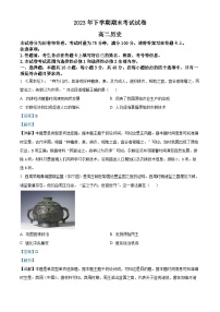 湖南邵东市第三中学2023-2024学年高二年级上学期期末考试历史试卷（Word版附解析）