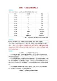 备考2024届高考历史一轮复习素养练习第十一单元工业革命马克思主义的诞生和世界殖民体系的形成第28讲马克思主义的诞生与传播