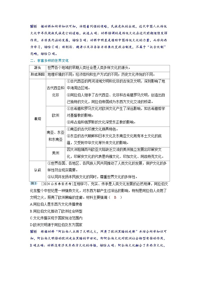 备考2024届高考历史一轮复习讲义综合提升八文化交流与传播02