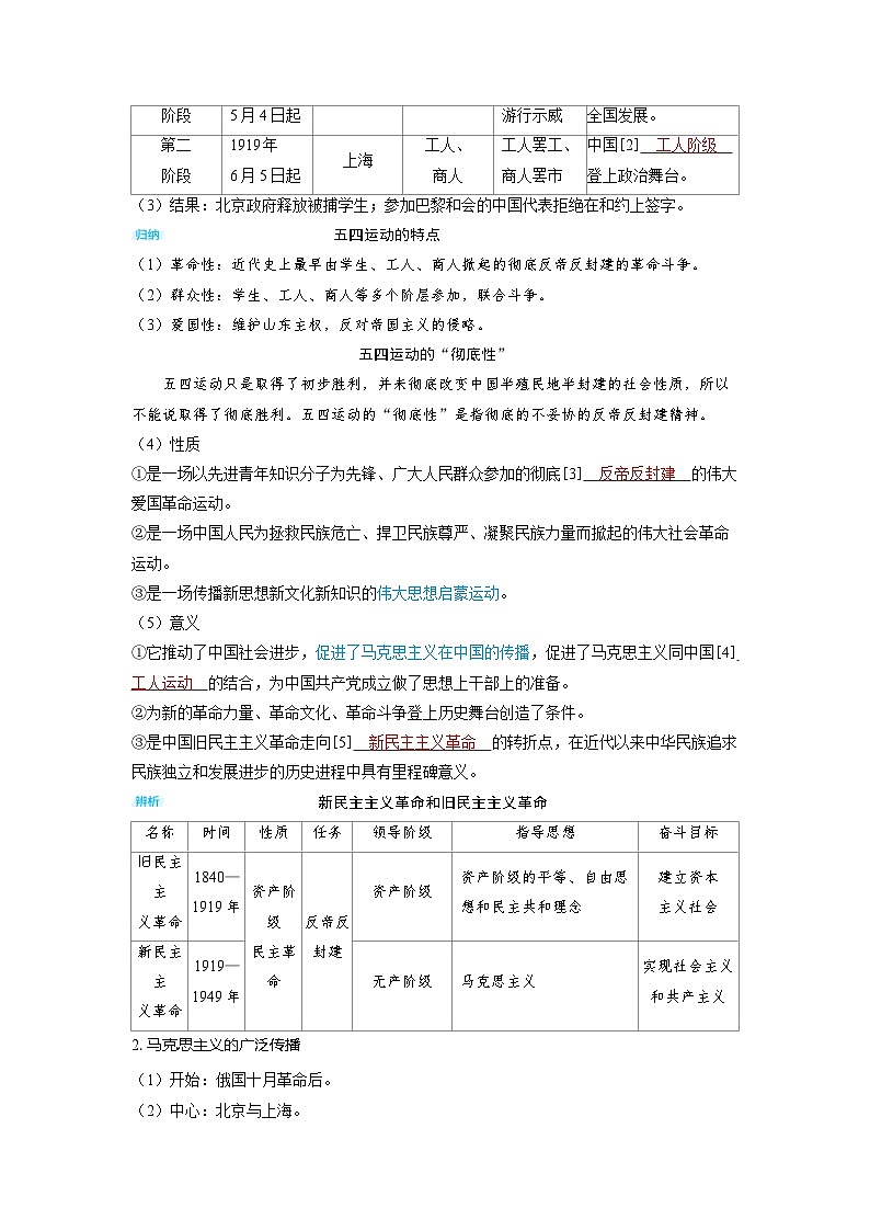备考2024届高考历史一轮复习讲义第七单元新民主主义革命第16讲五四运动与中国共产党的诞生第2页