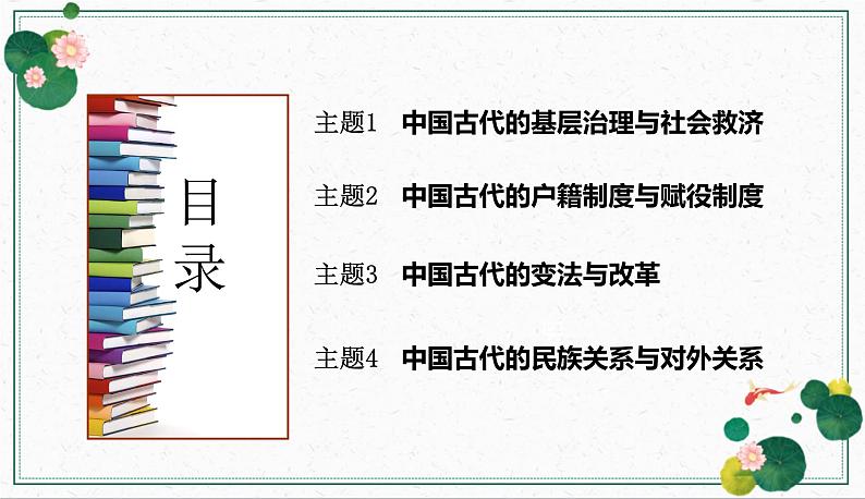 专题二中国古代的社会治理 2024年高考历史二轮复习专题探究实操性课件03