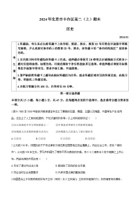 2023-2024学年北京市丰台区高二上学期期末考试历史试题解析版