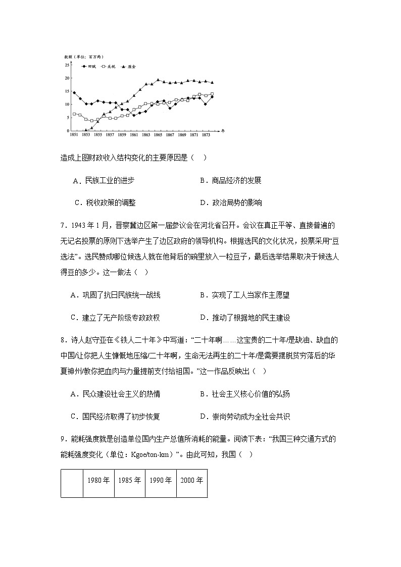 2023-2024学年山东省潍坊市潍坊中学高二第一学期学期期末综合训练历史试题含答案第3页
