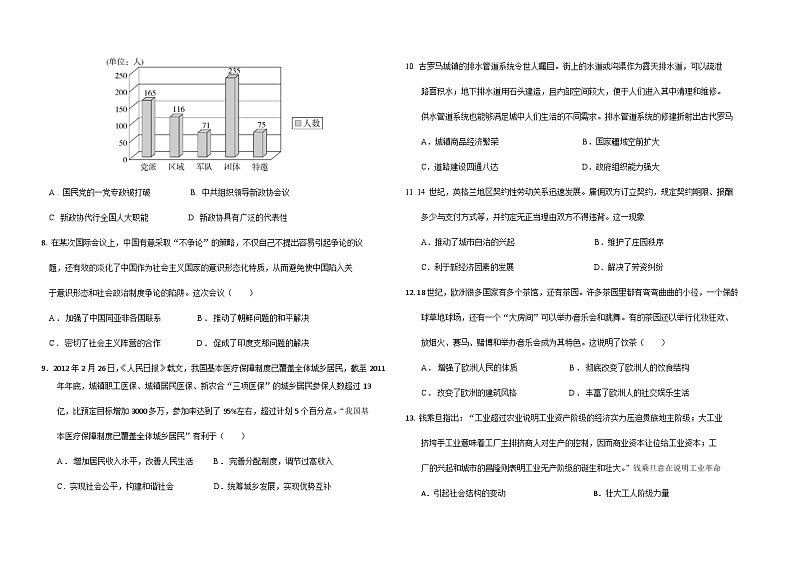 2023-2024学年海南省白沙黎族自治县白沙中学高二上学期期末考试历史试题含答案第2页