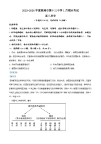 06，湖南省株洲市第十三中学2023-2024学年高二上学期期末历史试题