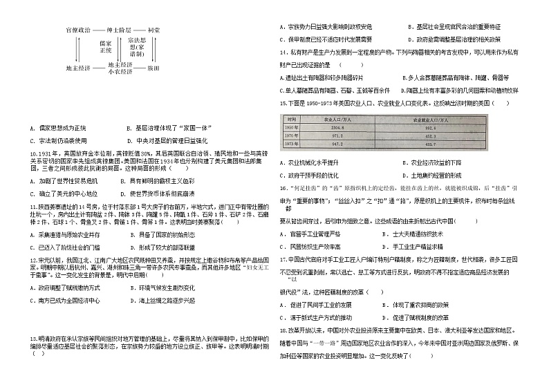 2023-2024学年广东省梅州市梅雁中学高二上学期12月月考历史试题含解析第2页