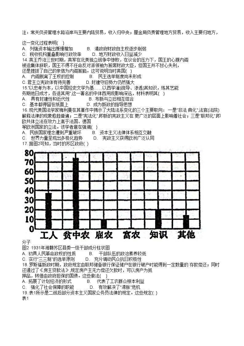 2023-2024学年江西省南昌市第十中学高二上学期第二次月考历史试题含答案03