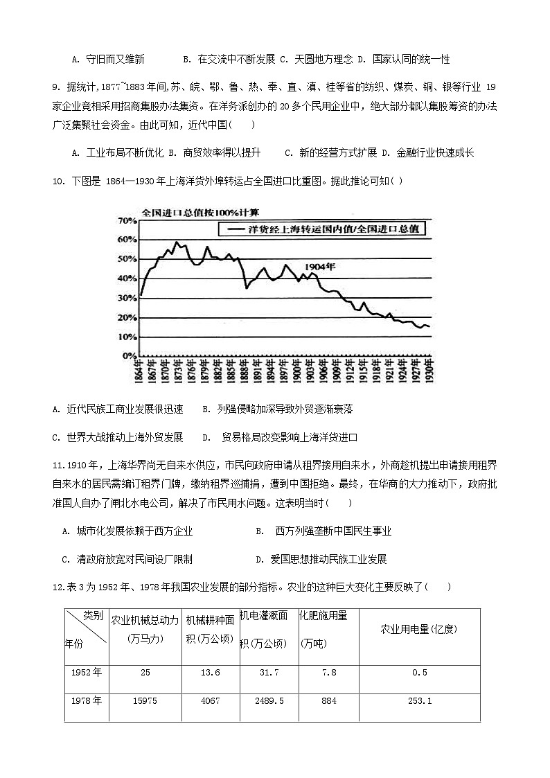2023-2024学年山东省菏泽市第一中学高二上学期第三次月考历史试题解析版03