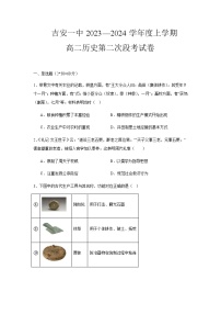 2023-2024学年江西省吉安市第一中学高二上学期第二次段考历史试题含答案