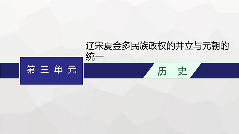 高中历史学考复习第3单元辽宋夏金多民族政权的并立与元朝的统一课件第1页