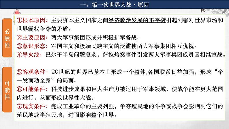 第28-1讲  第一次世界大战与战后国际秩序 课件--2024届高三统编版（2019）必修中外历史纲要下一轮复习07