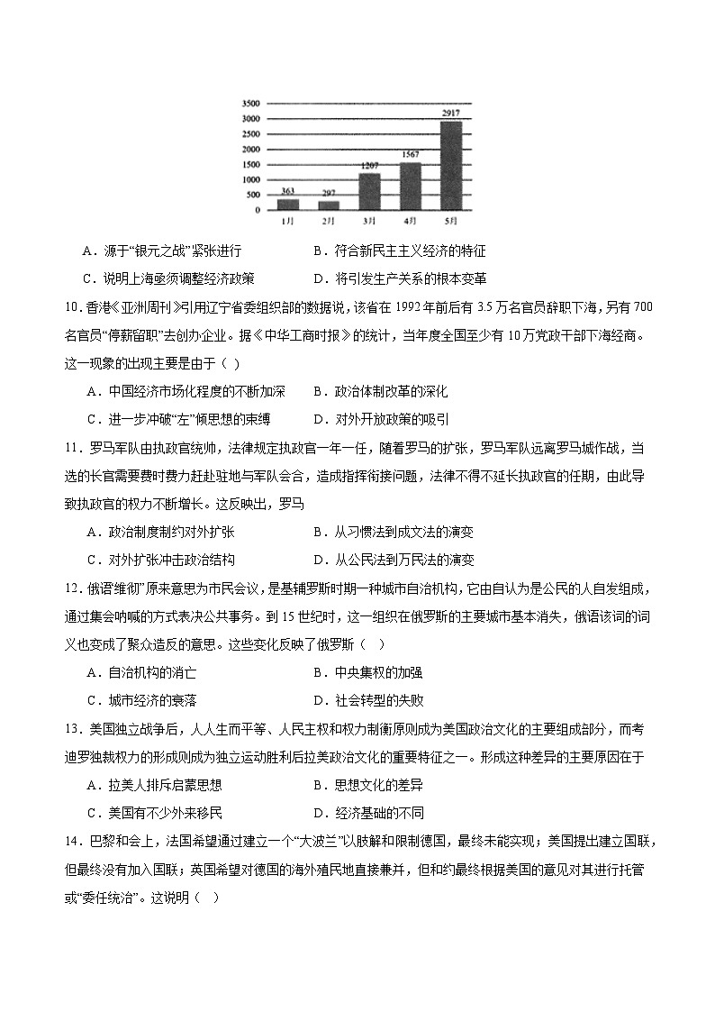 黄金卷07 -【赢在高考·黄金八卷】备战2024年高考历史模拟卷（辽宁专用）03