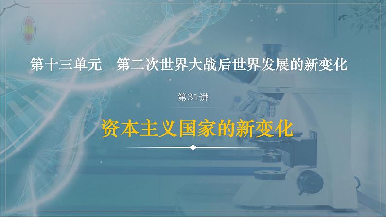 第31讲 资本主义国家的新变化 课件---2024届高考统编版必修中外历史纲要下册一轮复习第1页