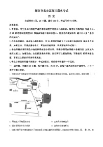 广东省深圳市宝安区2023-2024学年高三上学期期末考试历史试卷（Word版附解析）