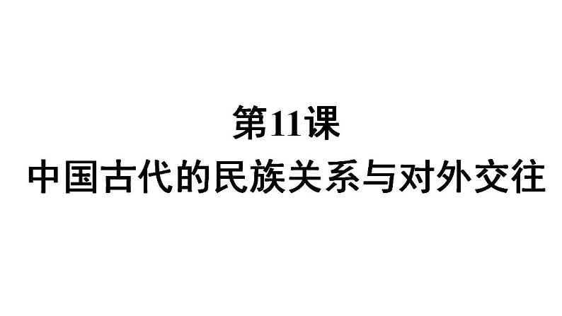 第11课　中国古代的民族关系与对外交往 课件--统编版（2019）选择性必修1国家制度与社会治理第1页