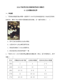 2024年高考历史冲刺阶段考前专项练习13 走向整体的世界