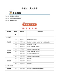 （新高考）高考历史二轮复习高频考点追踪练习专题03  大汉帝国（解析版）