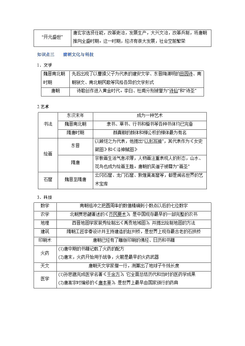 （新高考）高考历史二轮复习高频考点追踪练习专题04 盛世大唐（解析版）03