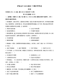 四川省泸州市泸县五中2023-2024学年高一下学期开学考试历史试题（Word版附解析）