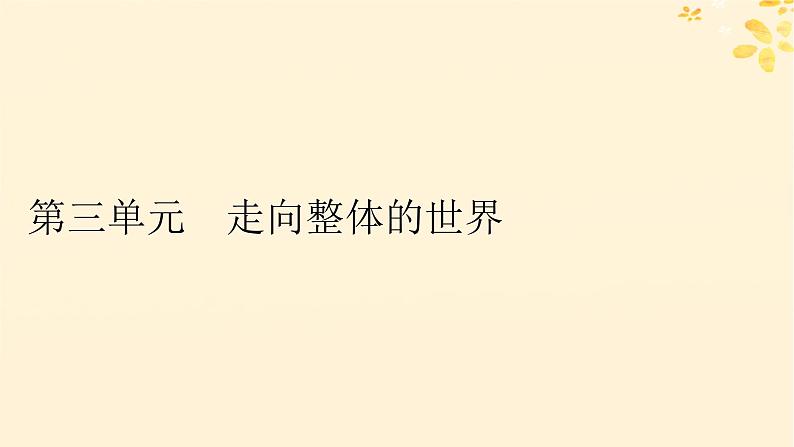 新教材同步系列2024春高中历史第三单元走向整体的世界第6课全球航路的开辟课件部编版必修中外历史纲要下第1页