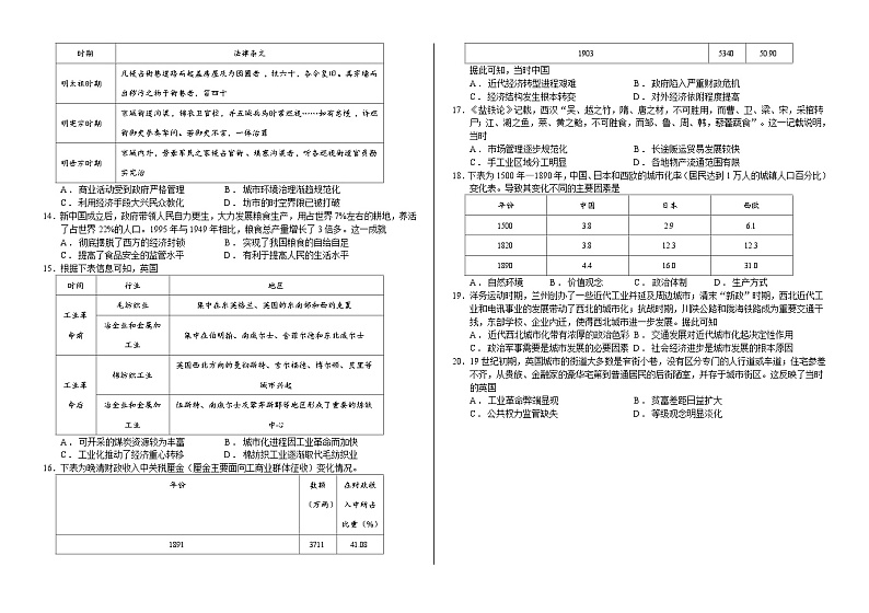 2024长春第二实验中学高二下学期开学考试历史含答案第2页