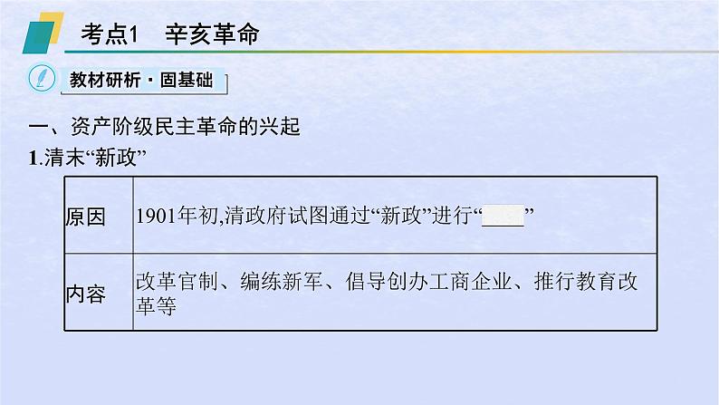 2024高考历史基础知识综合复习第6单元辛亥革命与中华民国的建立课件03