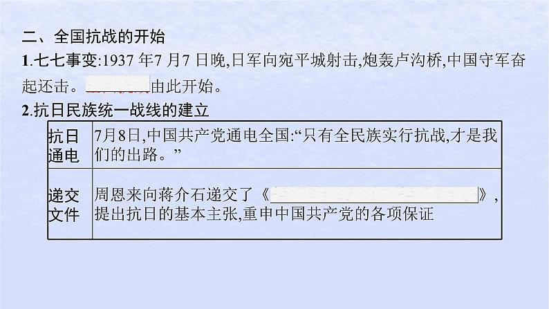 2024高考历史基础知识综合复习第8单元中华民族的抗日战争和人民解放战争课件第7页