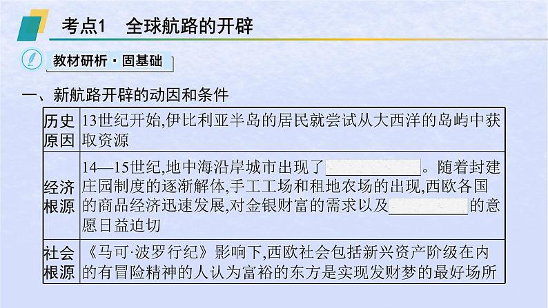 2024高考历史基础知识综合复习第14单元走向整体的世界课件第3页