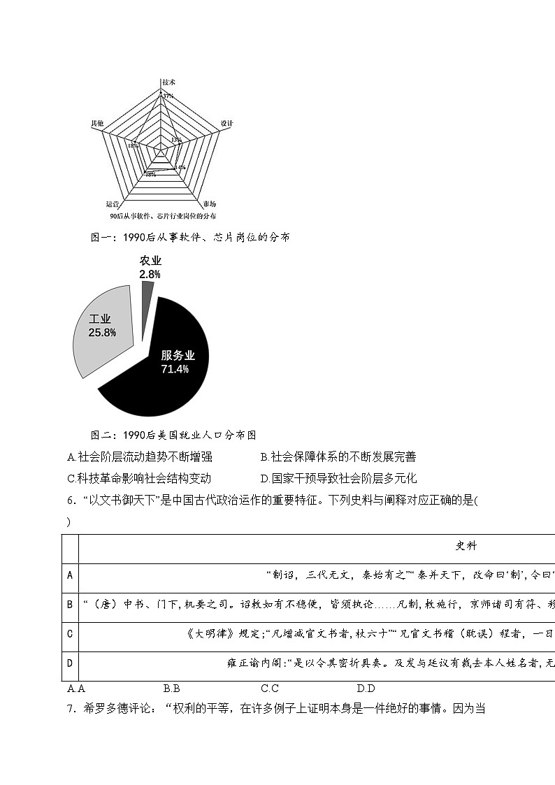 江西省上高二中2023-2024学年高二上学期第四次月考历史试卷(含答案)02