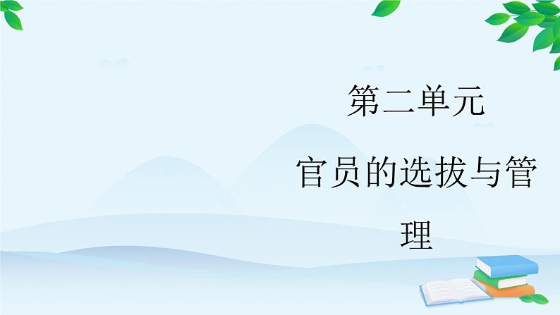 高中历史统编版（2019）选择性必修1 第7课 近代以来中国的官员选拔与管理 课件01