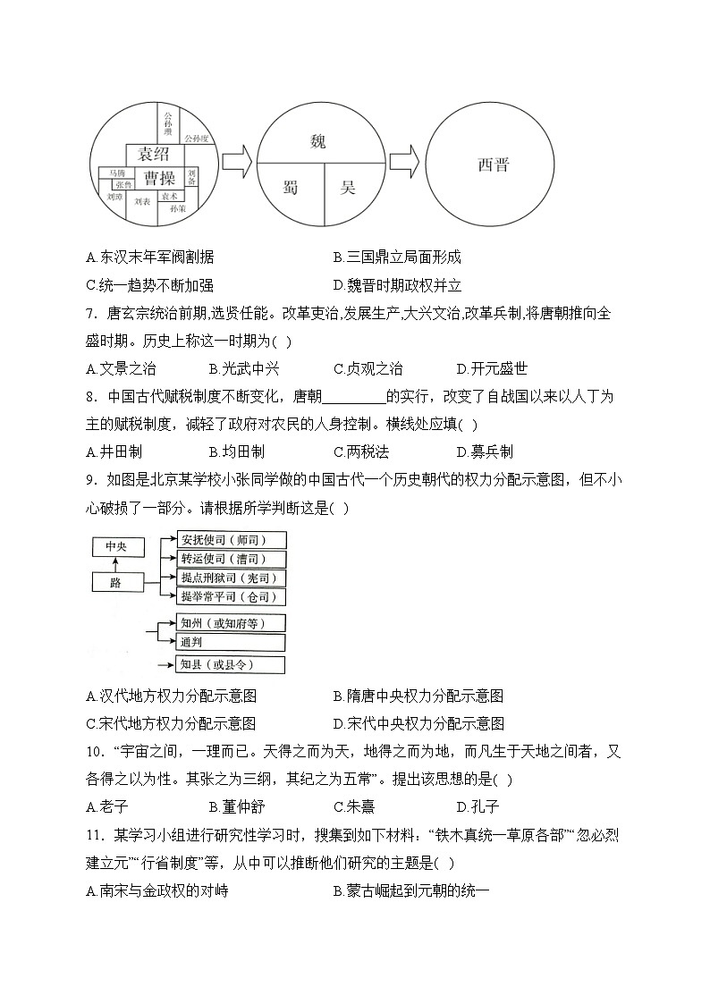 新疆阿克苏地区阿克苏市兵团第一师第二高级中学等2校2022-2023学年高一下学期开学考试历史试卷(含答案)第2页