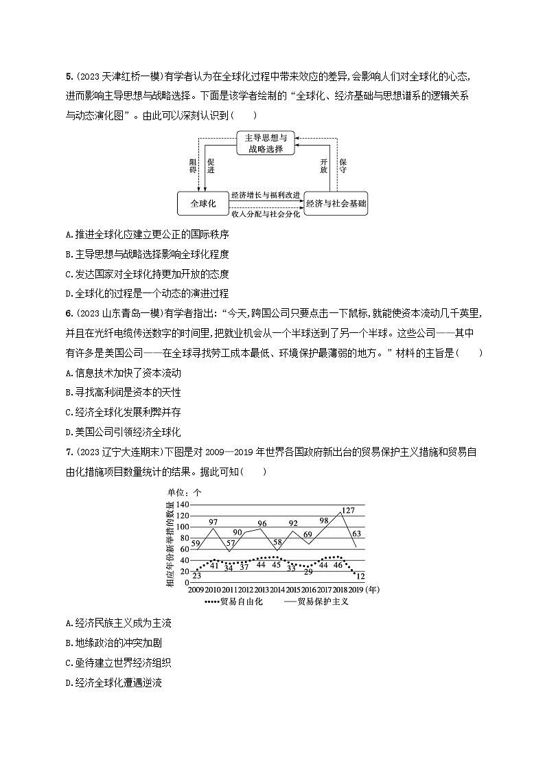 备战2025届高考历史一轮总复习训练题第41讲当代世界发展的特点与主要趋势第2页