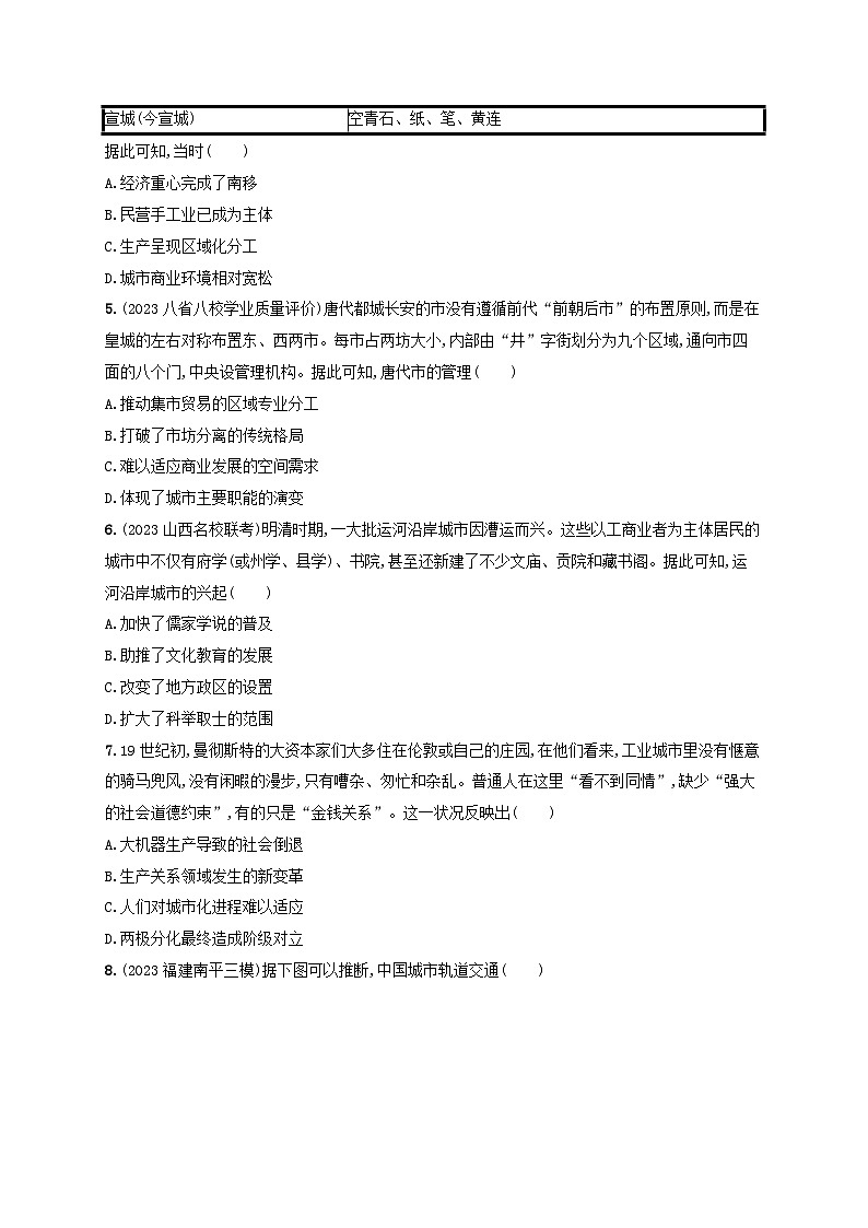 备战2025届高考历史一轮总复习训练题选择性必修2阶段检测第2页