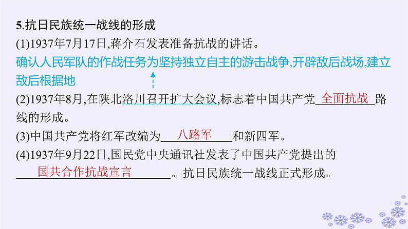 备战2025届高考历史一轮总复习第7单元中国共产党成立与新民主主义革命的探索和胜利第21讲中华民族的抗日战争课件第8页