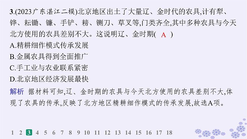 备战2025届高考历史一轮总复习第3单元辽宋夏金多民族政权的并立与元朝的统一课时练第10讲辽宋夏金元的经济社会与文化课件04