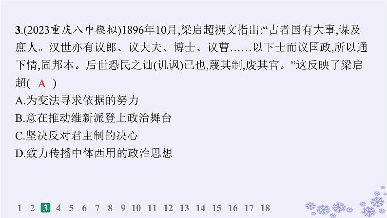 备战2025届高考历史一轮总复习第5单元晚清时期的内忧外患与救亡图存课时练第16讲挽救民族危亡的斗争课件05