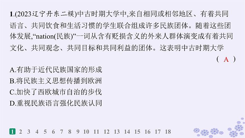 备战2025届高考历史一轮总复习第15单元法律教化与民族关系国家关系课时练第48讲近代西方民族国家与国际法的发展课件第2页