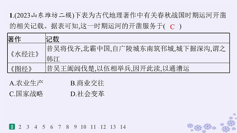 备战2025届高考历史一轮总复习第19单元交通医疗与公共卫生课时练第56讲交通与社会变迁课件02