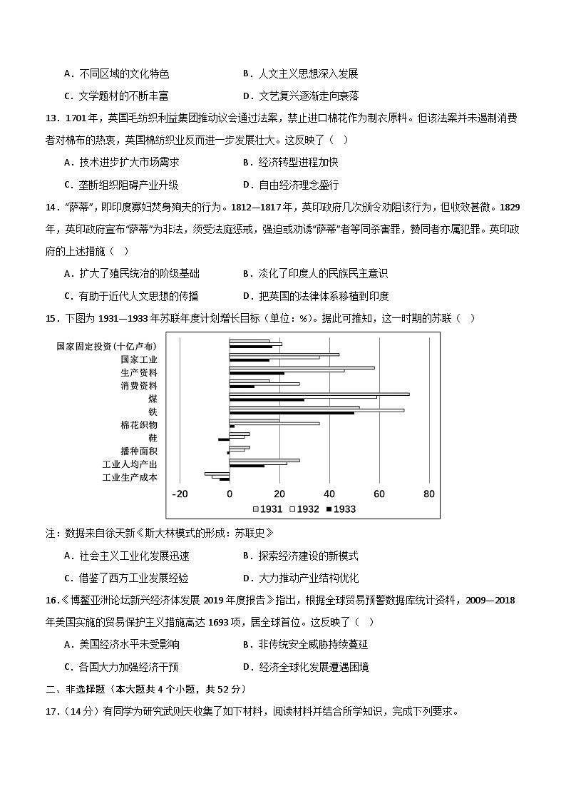 2024届广东省高考冲刺模拟（五）历史试卷（含解析）第3页