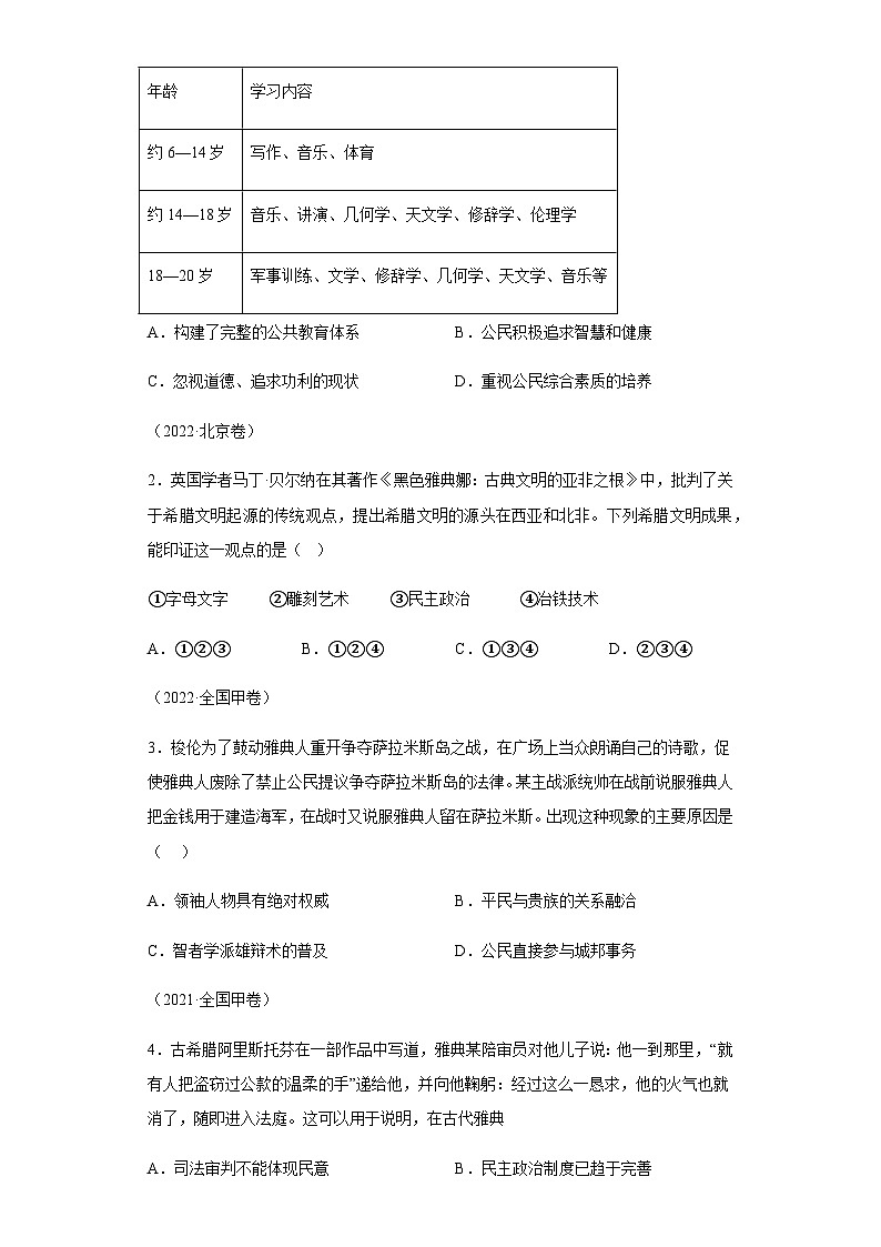 专题08多元共生的世界古代文明学案（新教材新高考）（含解析） 2024年高考历史二轮复习讲练测第2页