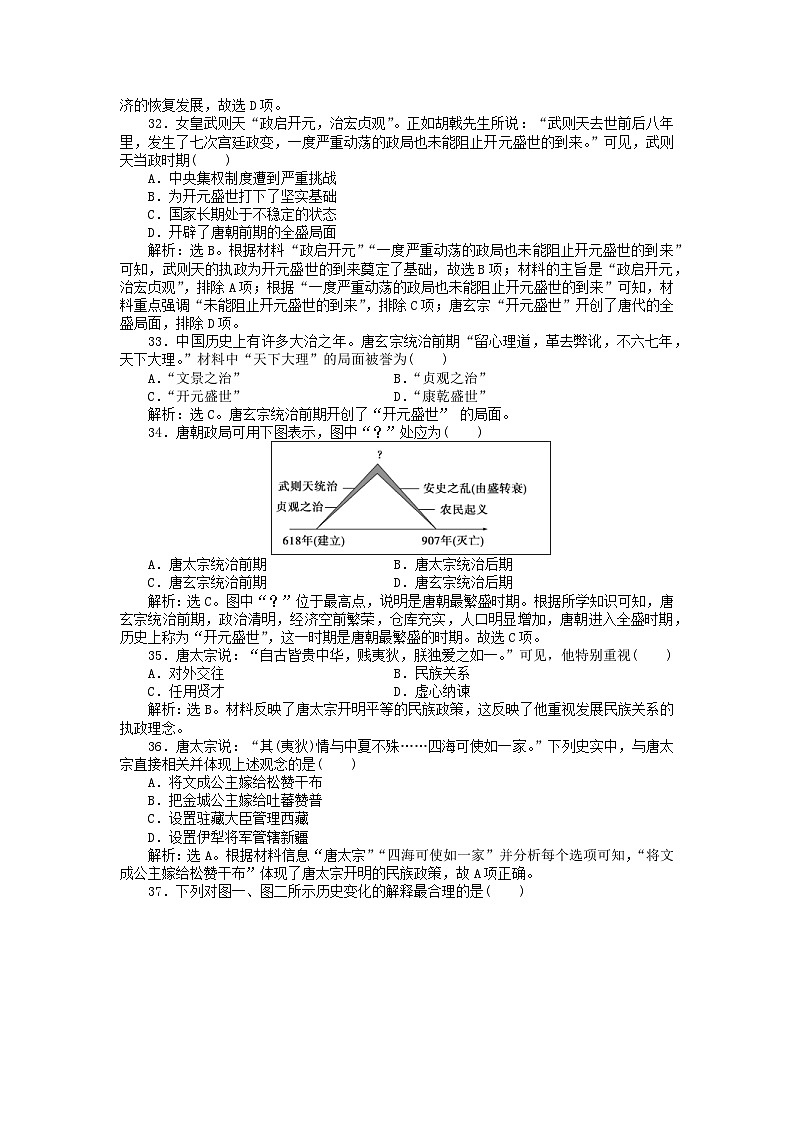 第二单元三国两晋南北朝的民族交融与隋唐统一多民族封建国家的发展第6课从隋唐盛世到五代十国客观题（部编版必修中外历史纲要上）第2页