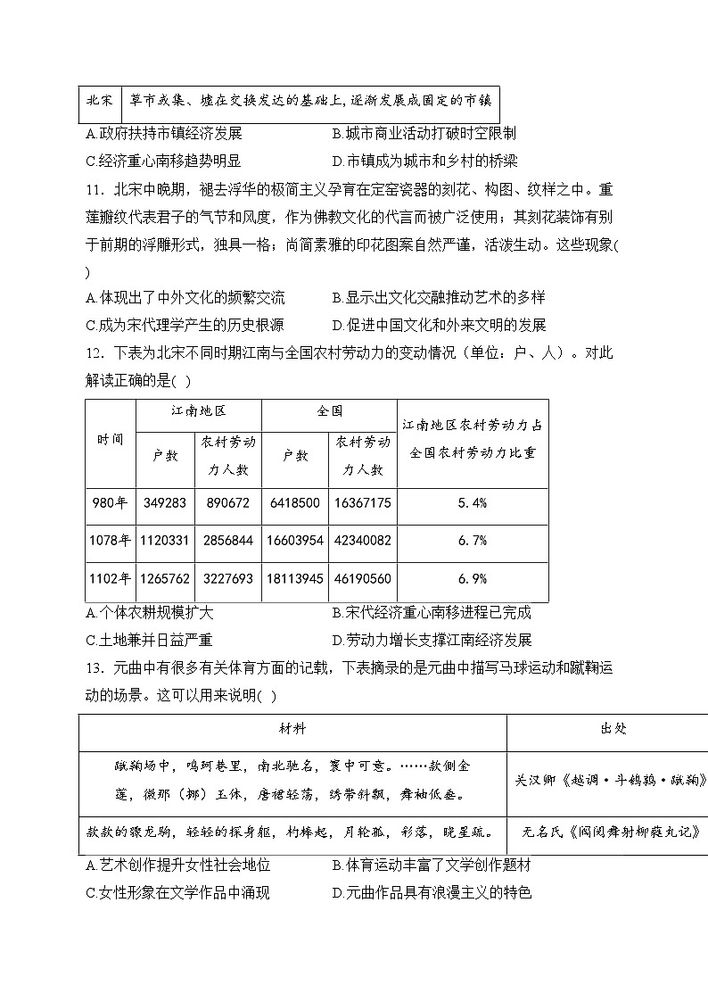 博爱县第一中学2022-2023学年高二下学期4月月考历史试卷(含答案)03