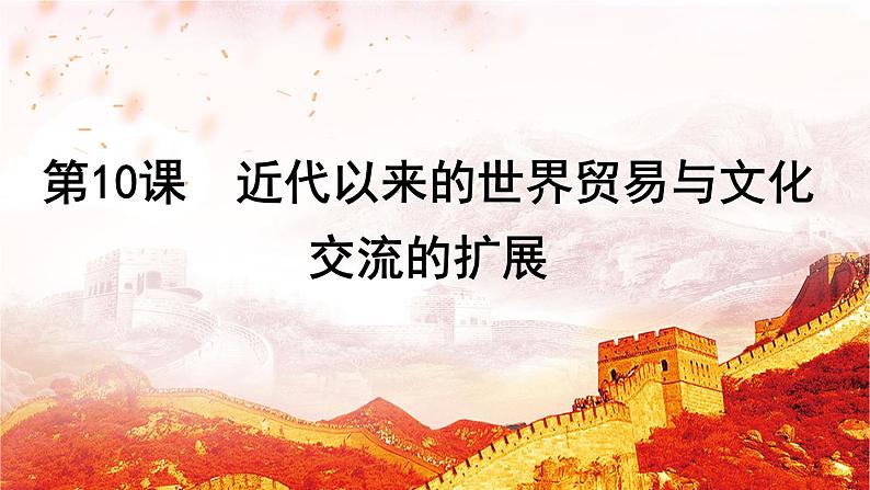 选择性必修3课件第10课近代以来的世界贸易与文化交流的扩展课件第1页
