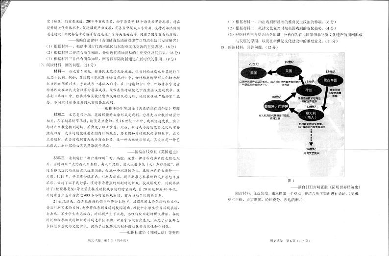 重庆市2024高考副科题型变化3月抽样统测考试历史第3页