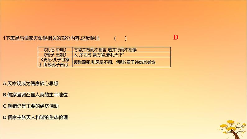 2025版高考历史一轮复习新题精练专题一从中华文明起源到秦汉统一多民族封建国家的建立与巩固创新题专练课件02