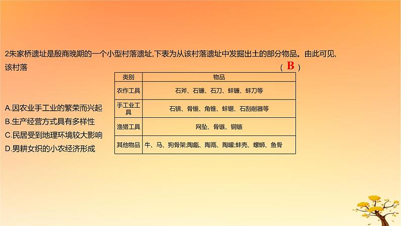 2025版高考历史一轮复习新题精练专题一从中华文明起源到秦汉统一多民族封建国家的建立与巩固考点1中华文明的起源与早期国家能力提升课件06