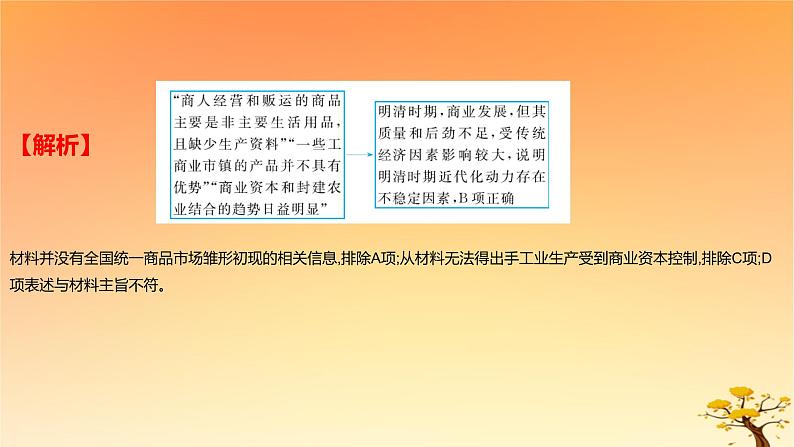 2025版高考历史一轮复习新题精练专题四明清中国版图的奠定与面临的挑战疑难点专练课件第5页