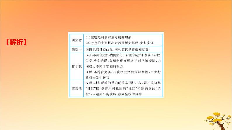 2025版高考历史一轮复习新题精练专题四明清中国版图的奠定与面临的挑战专题综合检测课件03