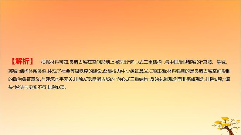 2025版高考历史一轮复习新题精练专题十四经济与社会生活考点4村落城镇与居住环境能力提升课件04